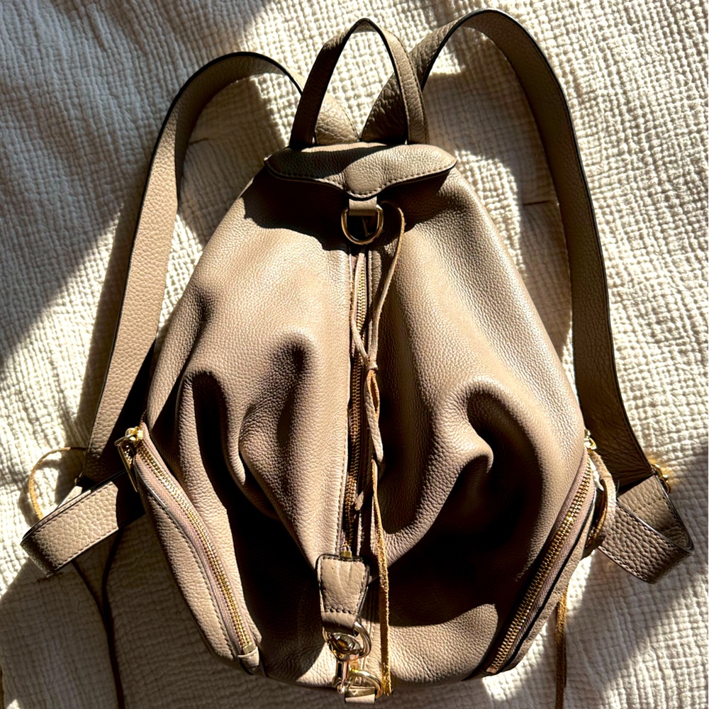 Orig $348 Rebecca Minkoff Beige Julian Backpack - perfect for back to school